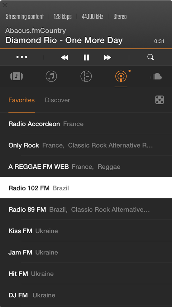 Online Radio with VOX for Mac Listen to Your Radio